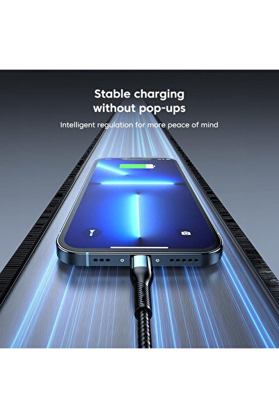 sopy SY-02 3-in-1 USB to Type-C, Micro & Lightning 6A Super Fast 1.2M Nylon Braided Cable