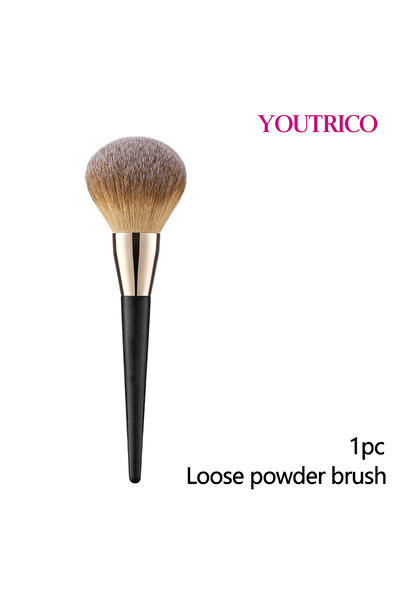 Youtrico مجموعة فرش مكياج مكونة من قطعة واحدة (أحمر الخدود، كريم الأساس، ظلال...