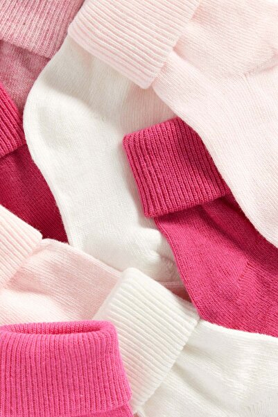 MOTHERCARE Pink Roll Top Baby Socks - 5 Pack