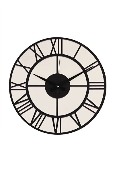 Trend Kitchen Bosquea Modern Dekoratif Sessiz Mekanizmalı Metal Görünümlü Ahşap Duvar Saati