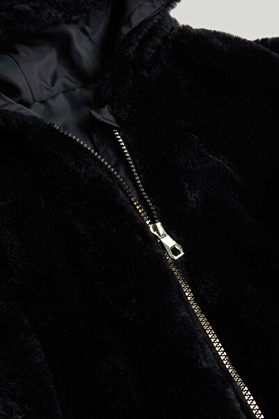 MOTHERCARE Black Faux Fur Jacket