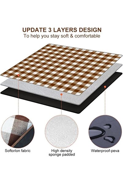 Generic سجادة نزهة للتخييم في الهواء الطلق 2 × 3 م، بطانية للتخييم والحديقة والشاطئ والعشب (بني)