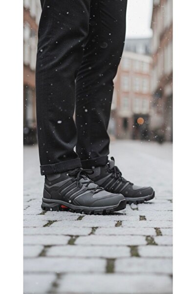 Budaks Чоловічі черевики з поліарною підкладкою, нековзною термопідошвою, шнурівкою, для зимових прогулянок на природі