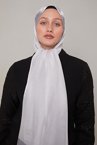 Levidor A.Gri Şerit Desen Kehribar Şal