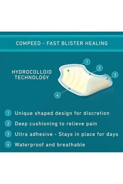 Compeed High Heel Blister Plasters, 5 Hydrocolloid Plasters, 4.2 x 6.8 cm