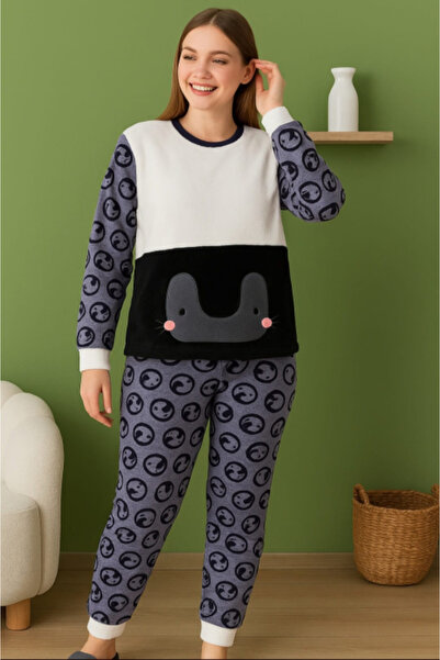 BENAY Women's fluffy winter pajamas – plus sizes 3XL–6XL, warm and extremely comfortable