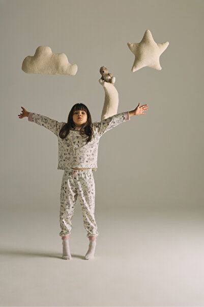 Hays Kız Çocuk Pamuklu Uzun Kollu Pijama Takımı