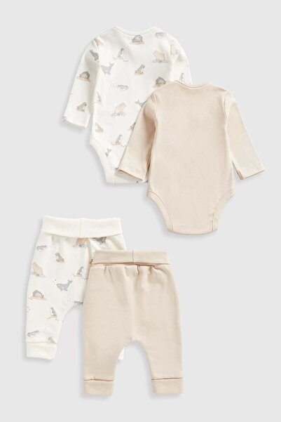 MOTHERCARE Coastal Bodysuits and Joggers 4-Piece Set