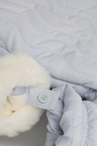 MOTHERCARE Blue Quilted Snowsuit