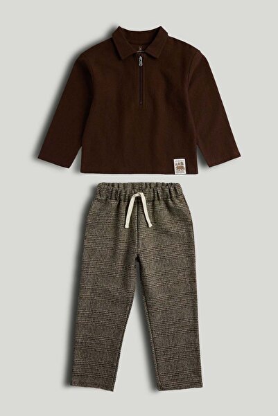 MOTHERCARE Polo Sweat Top and Joggers Outfit