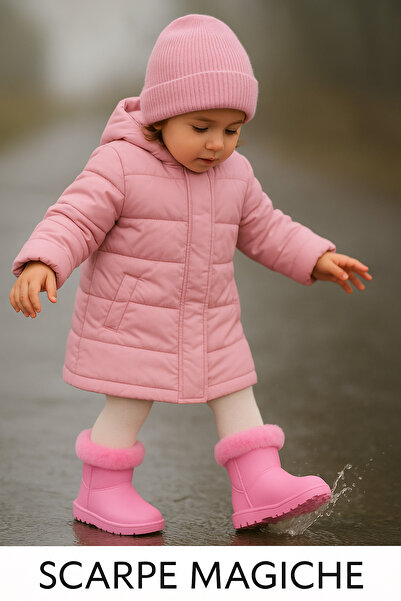 Scarpe Magiche Çocuk İçi Kürklü Su Geçirmez Yağmur & Kışlık Bot