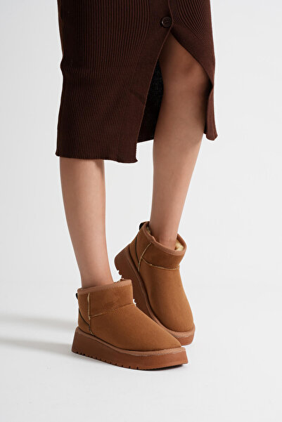 TRENDELLA Γυναικείες μπότες Alina Tan Winter Shearling