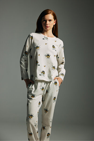 Hays Kadın Pamuklu Uzun Kollu Pijama Üstü