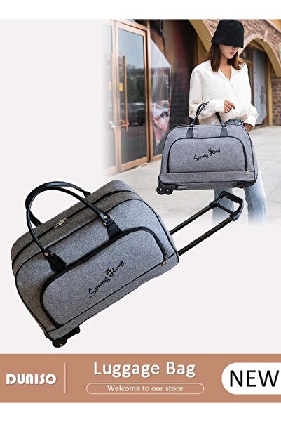 fun zone حقيبة سفر وحقيبة سفر 2 في 1 من دونيسو، سعة كبيرة، عربة قابلة للتعديل
