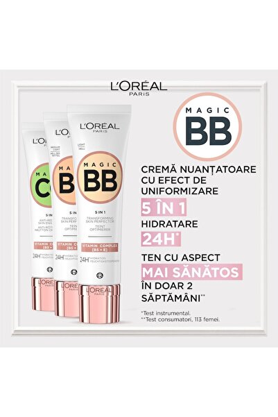 L'oreal 5in1 Magic BB Vitamin Correcting Cream, shade 03 Medium Light, 30 ml