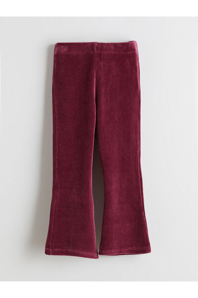 LC Waikiki Beli Lastikli Kadife Kız Çocuk Tayt