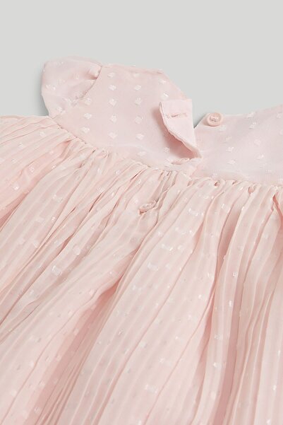 MOTHERCARE Pink Pleated Dress and Knickers Outfit