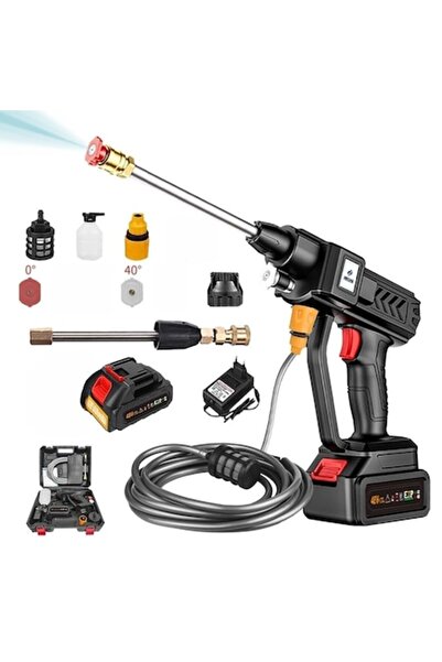 dalimag Aparat de spălat cu înaltă presiune fără fir, 24 V, fără perii, set c...