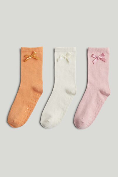 MOTHERCARE 3 Pack Bow Slip-Resist Socks
