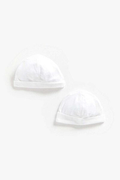 MOTHERCARE White Baby Hats - 2 Pack