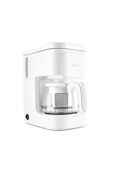 Karaca Just Coffee Aroma 2 in 1 Filter Coffee and Tea Brewing Machine Matte White