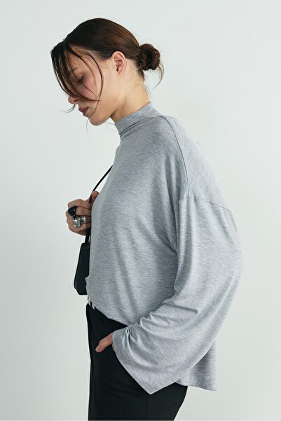 Suud Collection Gray Olivia Blouse