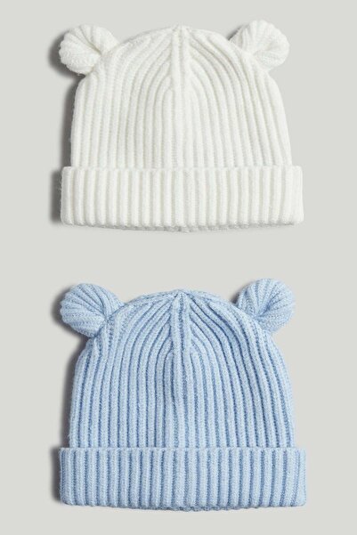 MOTHERCARE 2 Pack Knitted Baby Hats