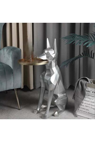 ALBAGSHI طاولة تقديم على شكل كلب، رمادية