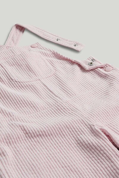 MOTHERCARE Pink Cord Dungaree 3-Piece Outfit