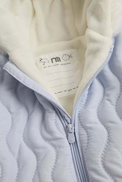 MOTHERCARE Blue Quilted Snowsuit
