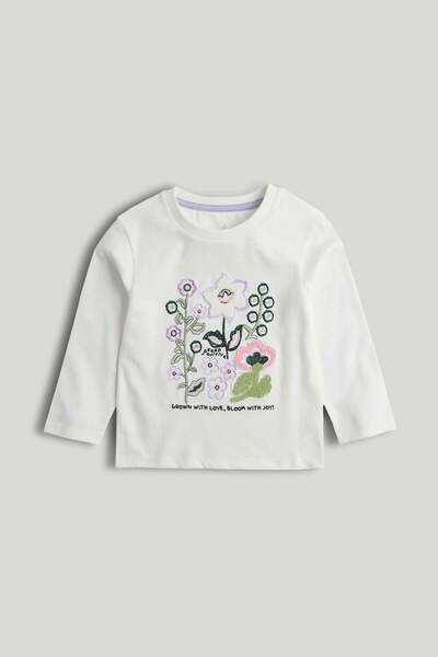 MOTHERCARE White Flower T-Shirt