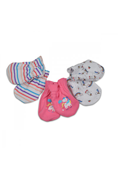 Cangaroo Set 3 perechi manusi pentru bebelusi 0-6 luni Kay Pink