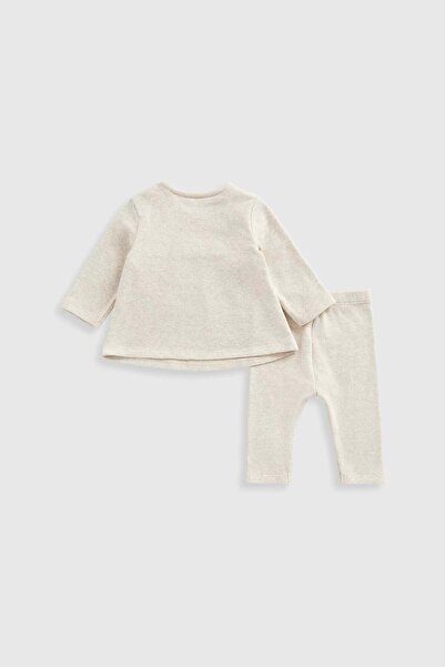 MOTHERCARE Beige Rib Top and Leggings Set