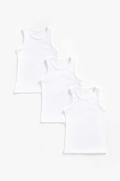 MOTHERCARE White Sleeveless Vests - 3 Pack