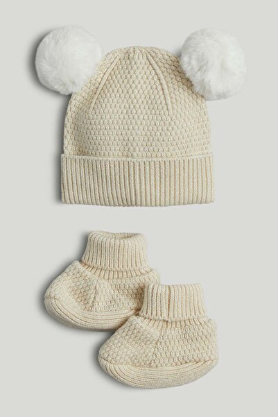 MOTHERCARE Knitted Hat and Booties Set