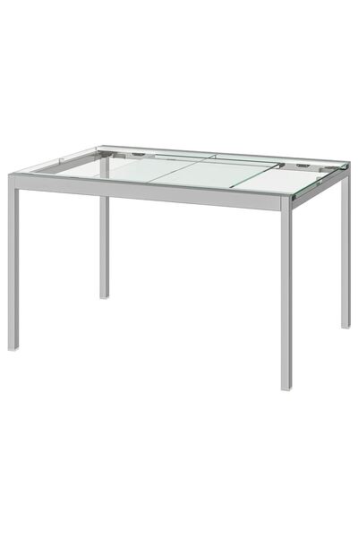 hobiurun Açılır yemek masası, şeffaf-krom kaplama, 4-6 kişilik, açılabilir, 1...