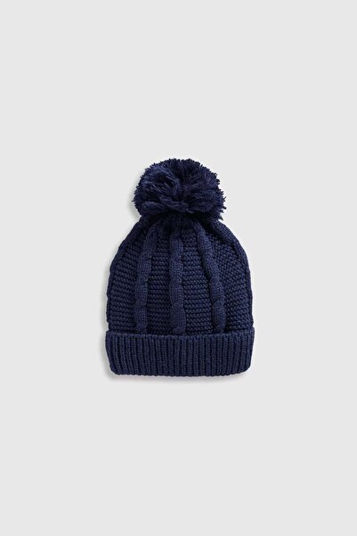 MOTHERCARE Navy Beanie Baby Hat