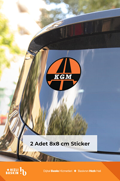 Hızlı Baskım Karayolları Genel Müdürlüğü Logo Etiket 8 cm 2 Adet | Araç Ön Ca...