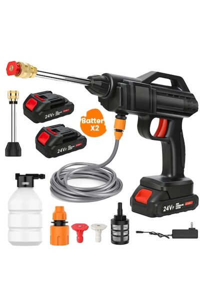 dalimag Mașină de spălat cu presiune compactă fără fir, 2 baterii, 1500 psi, 18V