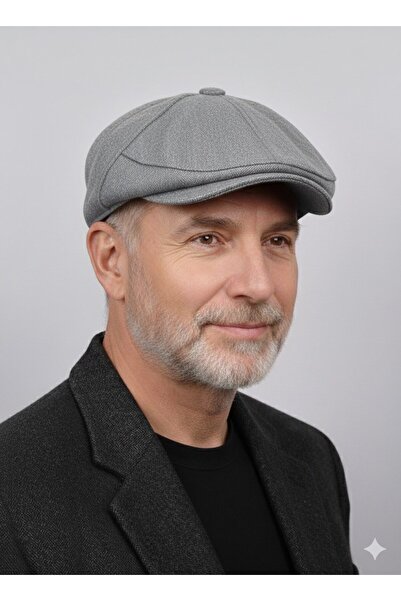 mercantoptan Buttoned Classic Cap Brown Cap Winter Bosa Fabric Hat