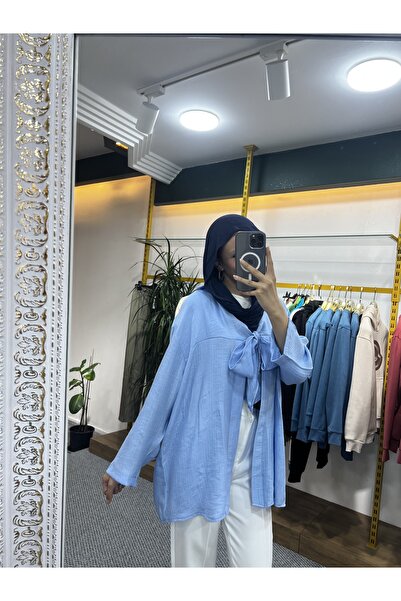 markazzi Πουκάμισο κιμονό με λεπτομέρεια με κορδόνια