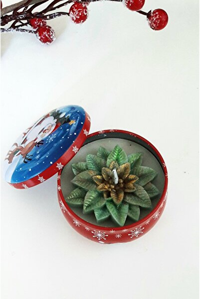 ArtINA esmaraldchic Lumanare parfumata Craciunita, cutie speciala de Craciun,...