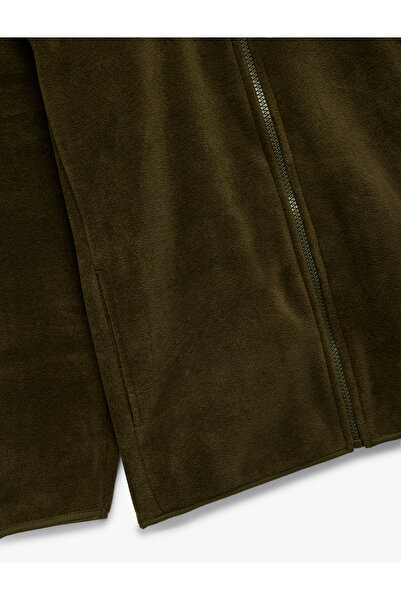 Koton Fermuarlı Uzun Kollu Dik Yaka Polar Sweatshirt