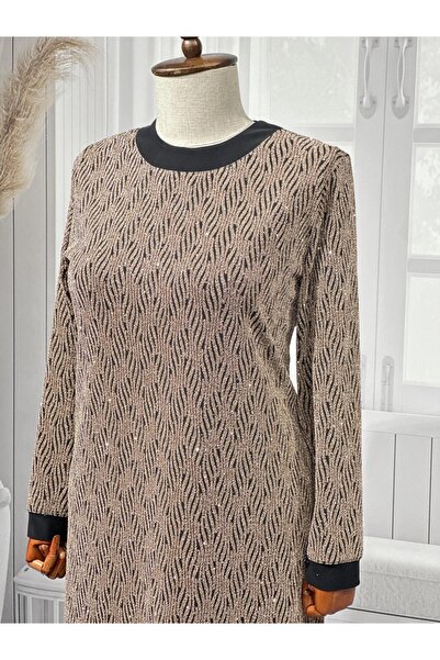 HESNA Rochie de seară elegantă pentru mama, cu imprimeu cu caviar, brodată cu pietre, de calitate