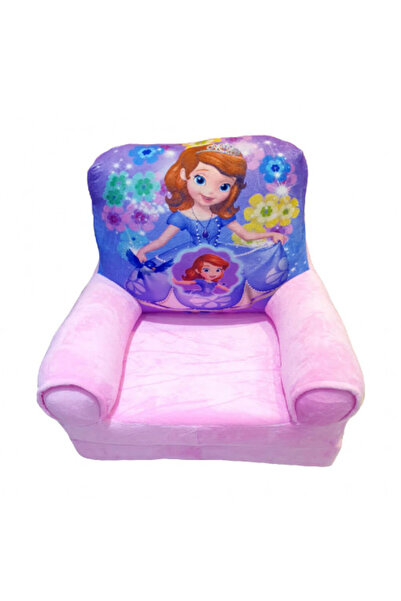 OEM Fotoliu extensibil din pluș - Prințesa Sofia 3D - 80 cm - Roz