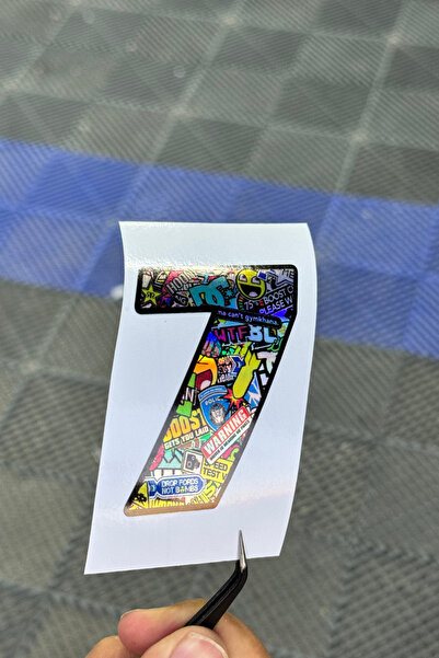 Banxtre Motor-Araba-Laptop için Hologramlı 7 rakam sticker1(7CMX5,5CM) 1 Adet
