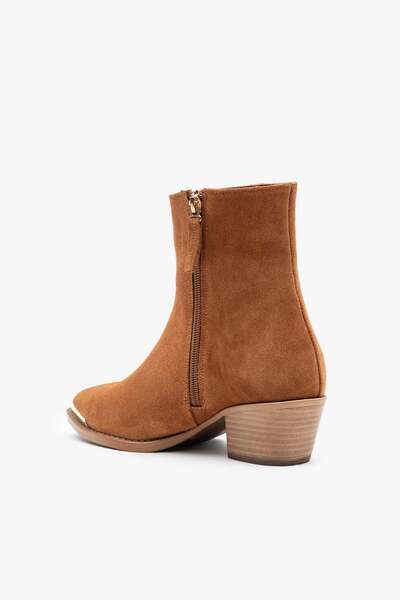 Louis Cardy Medna Tan Suede Leather Women's Boots