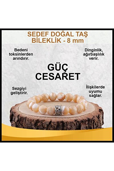 OSMANLI DOĞAL TAŞ Certified Natural Stone Bracelet 8 mm - B876