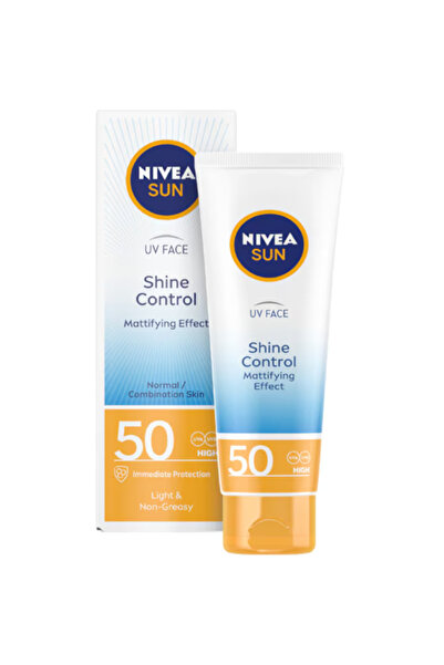 Nivea Sun Crema de fata pentru protectie solara si efect de matifiere, Shine ...