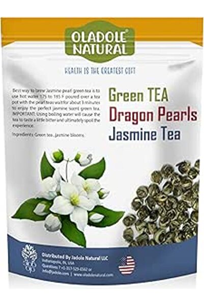 Oladole Natural شاي الياسمين الأخضر بلؤلؤ التنين - 100 غرام